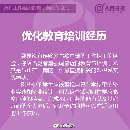 沒有工作經驗，簡歷怎么寫